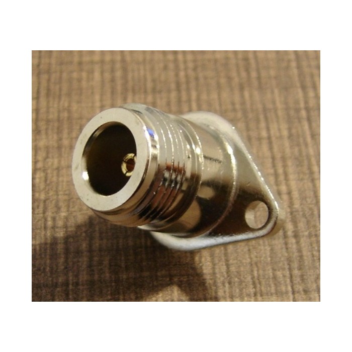 CONNETTORE DA PANNELLO N FEMMINA CON GHIERA 2 FORI