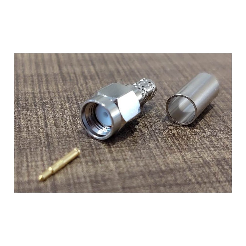 CONNETTORE SMA MASCHIO A CRIMPARE PER CAVI 5mm RG58/RF195
