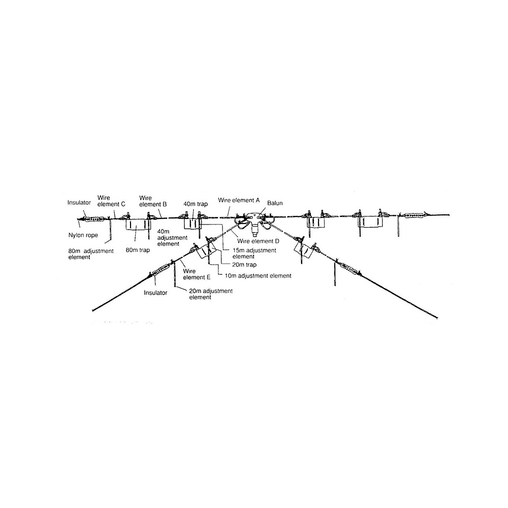 DIAMOND  W8010-DIPOLO FILARE PER 10/15/20/40/80 MT 1200 WATT