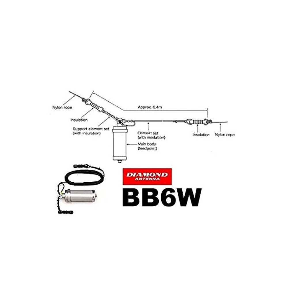 DIAMOND BB-6W-ANTENNA LONG WIRE 2-30 MHz  UNICO BRACCIO DA 6.4 MT
