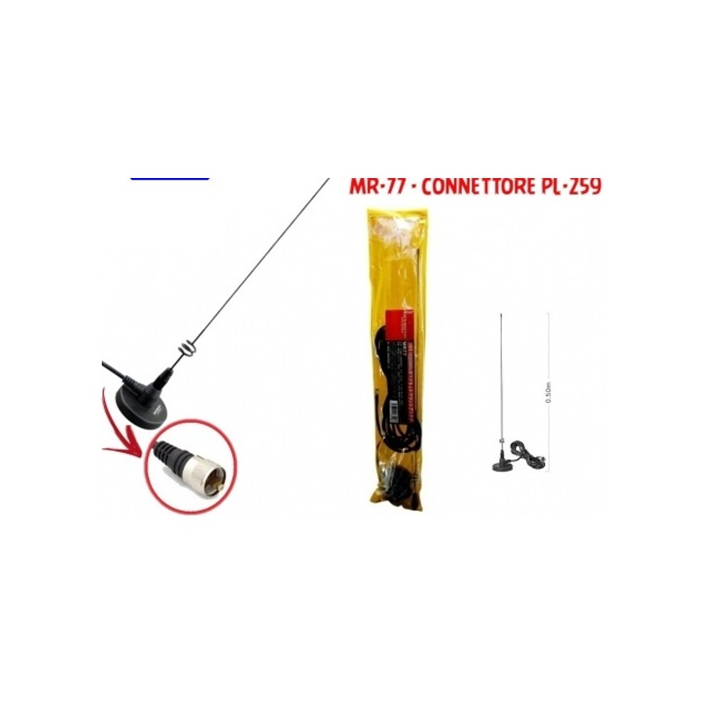 DIAMOND MR-77 ANTENNA USO MOBILE 144/430  MHz CON BASE MAGNETICA PL