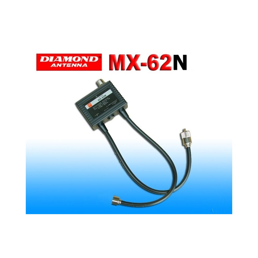 DIAMOND MX-62N-DUPLEXER 1.6-56/76-470 MHz  CONNESSIONI PL259/NM