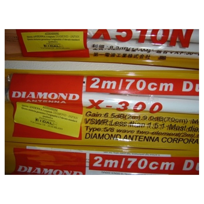 DIAMOND X-300N - ANTENNA VERTICALE 144/430 MHz ALTEZZA 310 cm