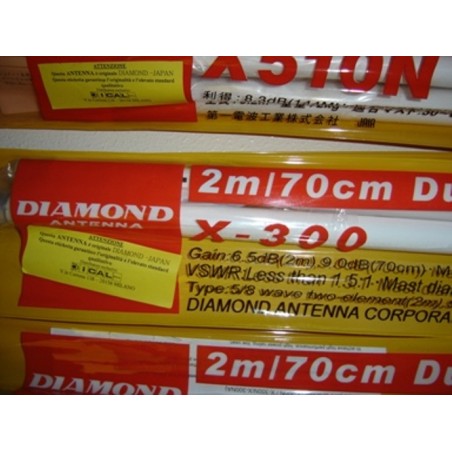 DIAMOND X-300N - ANTENNA VERTICALE 144/430 MHz ALTEZZA 310 cm