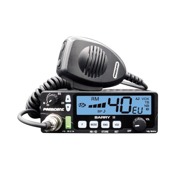 PRESIDENT BARRY II+ RICETRASMETTITORE CB AM/FM OMOLOGATO