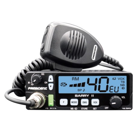 PRESIDENT BARRY II+ RICETRASMETTITORE CB AM/FM OMOLOGATO