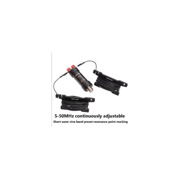 Windcamp Gipsy - Antenna dipolo 5-50 MHz portatile per QRP e QRO fino a 100W