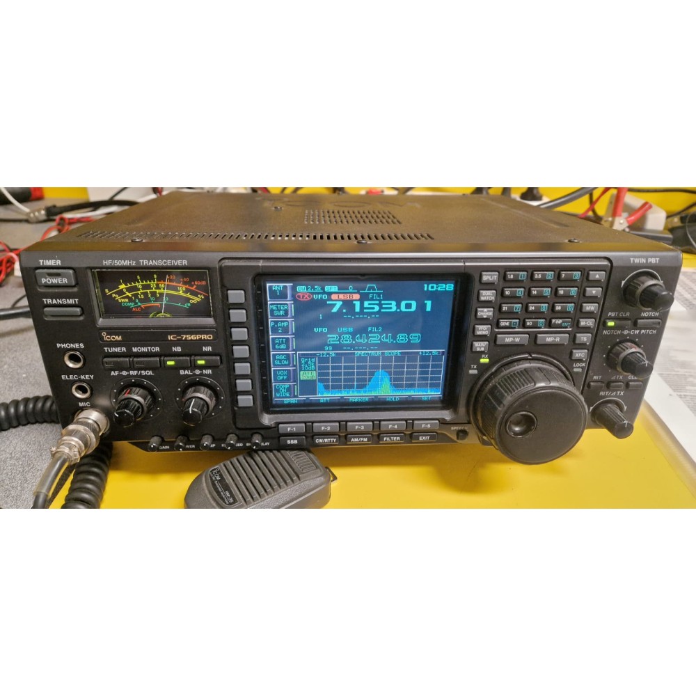 ICOM IC-756 PRO HF-50MHZ ALL-MODE PERFETTO STATO - GIA' AMPLIATO DI BANDA